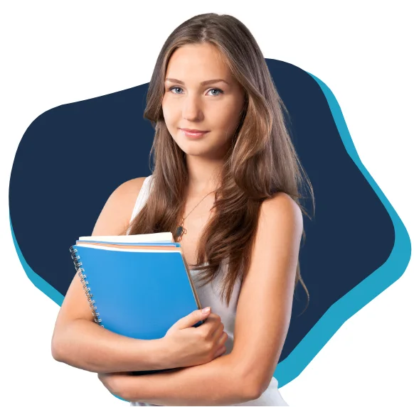 Estudante com livros — assessoria acadêmica Mestre TCC